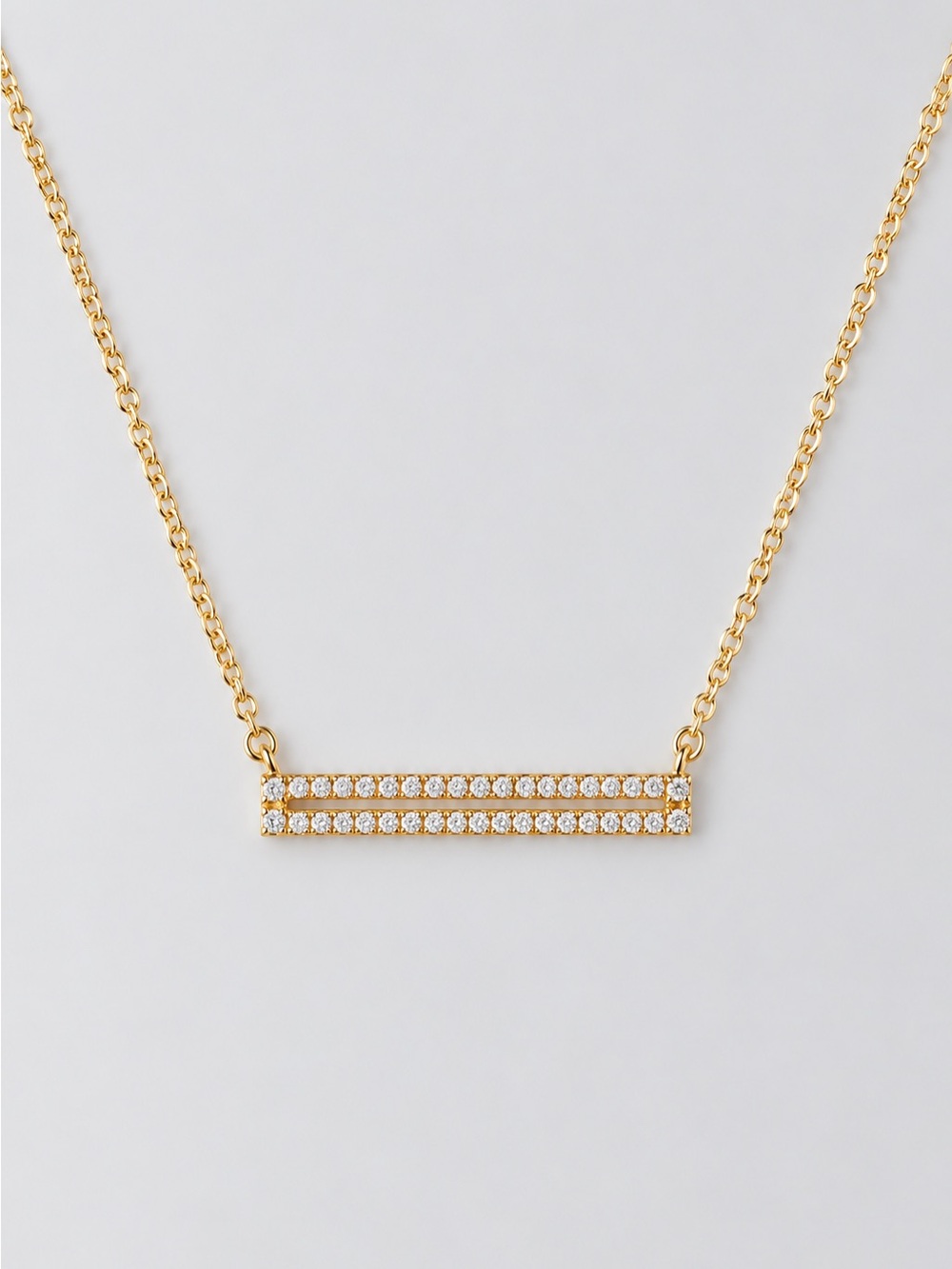 Rhinestone Bar Necklace